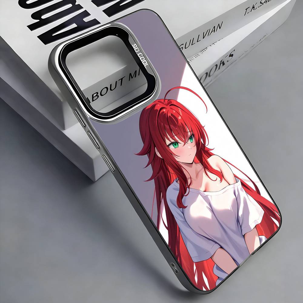 Чехол для телефона High School DxD Риас Гремори Для iPhone 17, 16, 15, 14, 13, 12, 11 Plus, Pro Max, Цветной Серебристый Funda Чехол