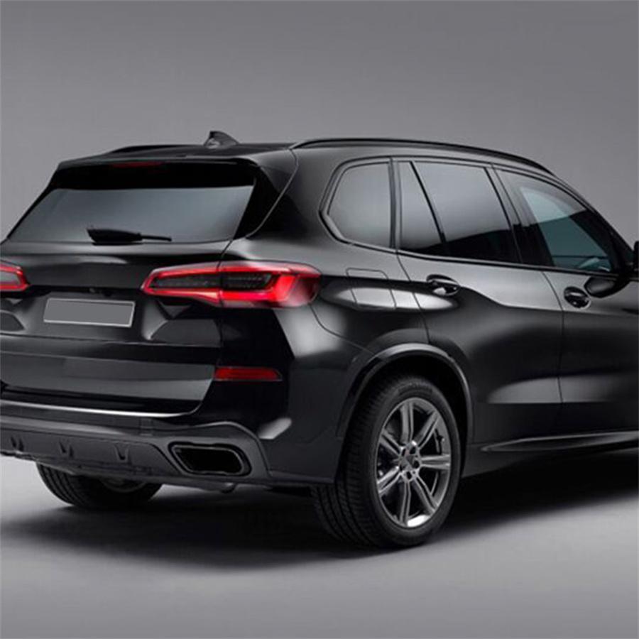 For BMW X5 G05 X7 G07 2019-21 Stainless Car Black Exhaust Pipe Cover Stickers only for M sports version