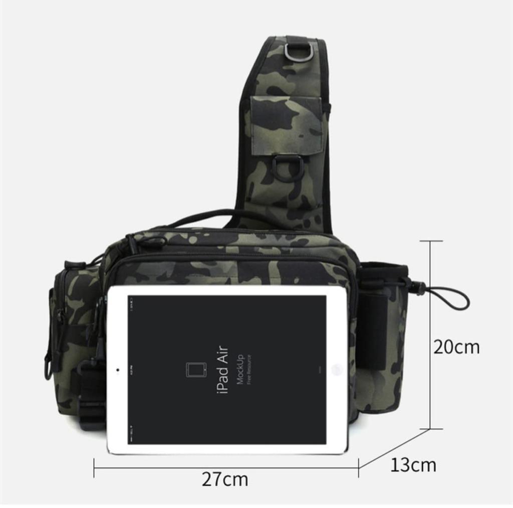 Trust Contact Fishing Large with Rod Holder Bag, Capacity, Lightweight, Waterproof, (Camouflage)