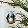 2D Christmas Dragon Pendant Dragon Egg Acrylic Dragon Pendant Dragon Baby Egg Ornament  Home