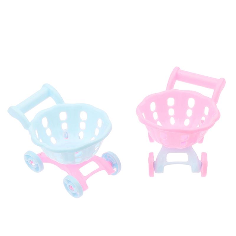 1/12 кукольный домик имитация мини супермаркет тележка для покупок детская тележка корзина для покупок модель кукольный домик украшения аксессуары