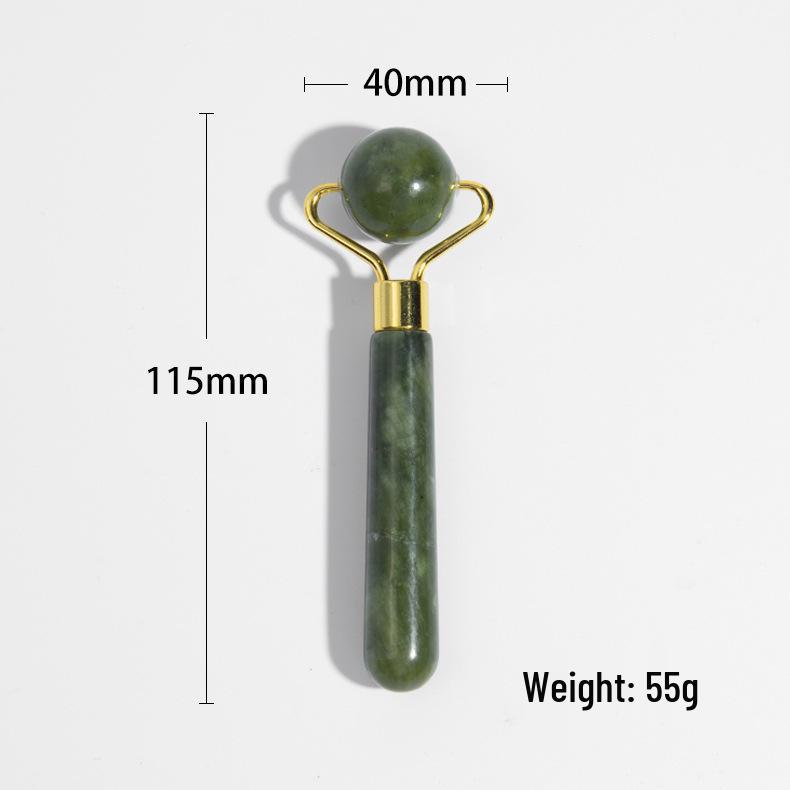 Нефритовый массажный набор: Роллер, Палочка Сюю, Рог для лица, Доска Гуа Ша