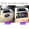YAQP6 For BMW 3 Series E90 E92 E93 2005-12 ABS Car Styling Headlight Switch Button Frame Trim Cover Stickers Auto Interior Accessories