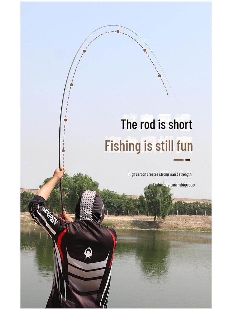 2024 Высокоуглеродистое сверхлегкое 28/19-тонное ручное удилище для ловли карпа - сверхпрочное для ловли карпа