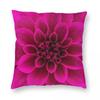 Alotta Pink Dahlia Pillowcase Polyester Linen Velvet Printed Zip Decor Car Cushion Cover