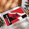Stoke City FC Printed Crystal Velvet Rug Non‑Slip Crystal Velvet Carpet For Sofa Bedroom Indoor Home Decoration