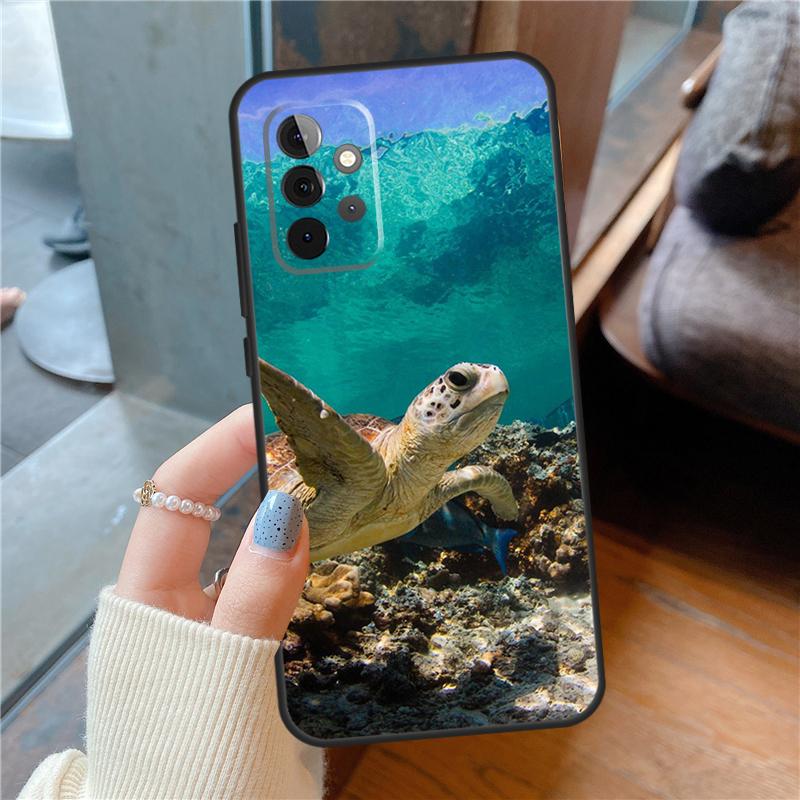 Милый Мультяшный Чехол с Черепашками Для Samsung Galaxy A16 A13 A26 A36 A56 A06 A55 A35 A15 A54 A34 A14 A53 A12 A22 A32 A52
