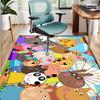 Cartoon animation Pattern Rug, Indoor/Outdoor Mat, for Picnic, Gameroom, Bedroom, Office, Living Room, Home Decor Carpet, Birthday Gift