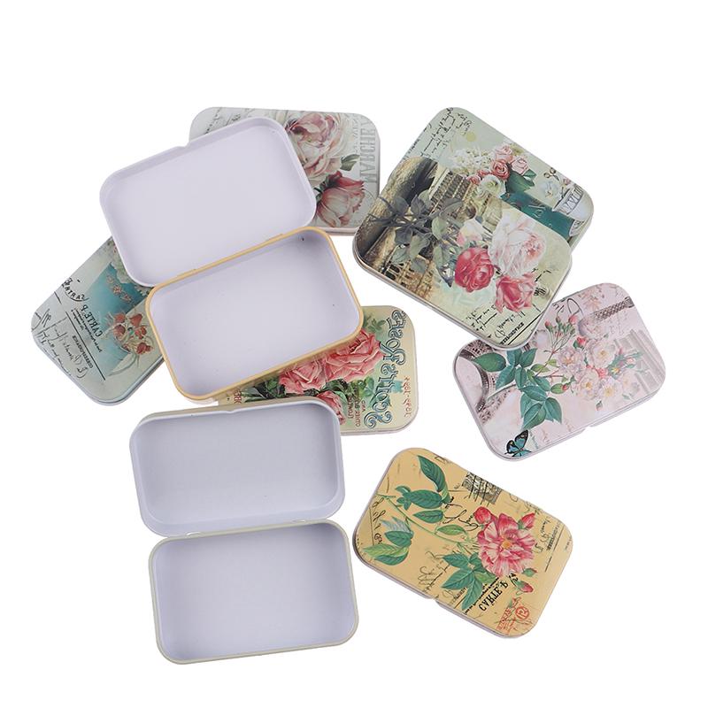Винтажные цветы жестяная коробка герметичная банка упаковочные коробки ювелирные изделия конфеты коробка для вечеринки