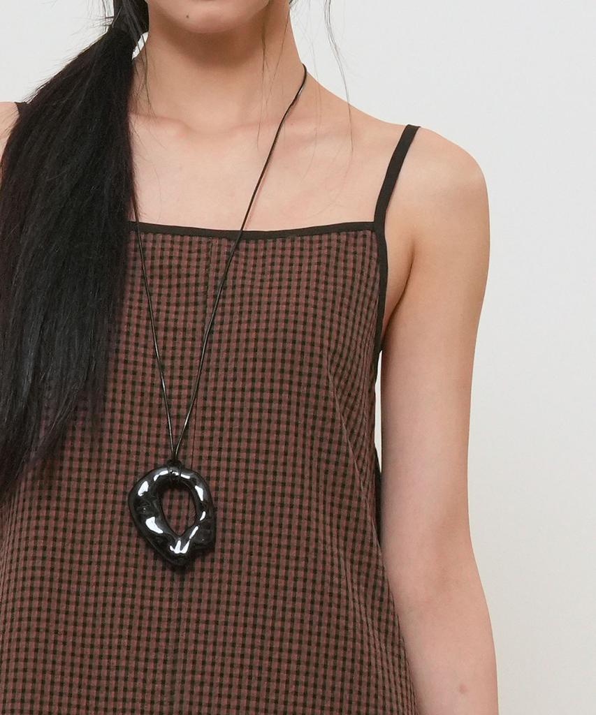 General Idea Check Sleeveless Long Dress [Dark Brown] / Gf2Lop519