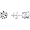 Jewels Prim 4 Ct Created Diamond Round Real 950 Platinum Stud Earrings Basket Screw Back