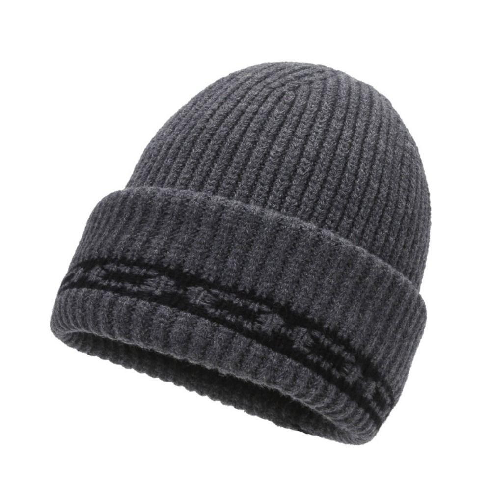 Windproof Balaclava Hat Wool Winter Beanie Hat Soft Knitted Skullies Male