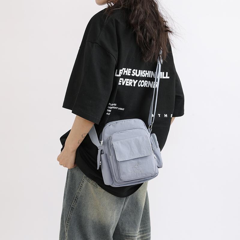 Водонепроницаемая нейлоновая маленькая квадратная сумка женская легкая сумка для мобильного телефона с несколькими карманами сумка через плечо для поездок на работу