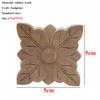 Vintage Unpainted Wood Carved Decal Corner Applique Frame For Home Furniture Wall Cabinet Door Decorative Wooden Miniature Craft