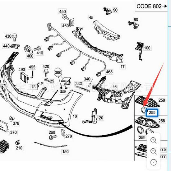 2048851374 & 2048851474: Левое и правое декоративные кольца противотуманных фар для Mercedes-Benz C-Class W204.