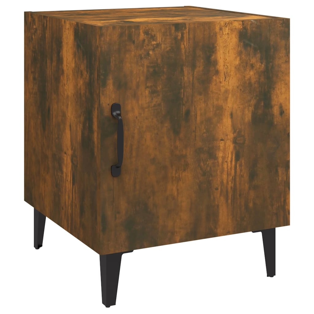 Nightstand Smoked Oak Wood Composite