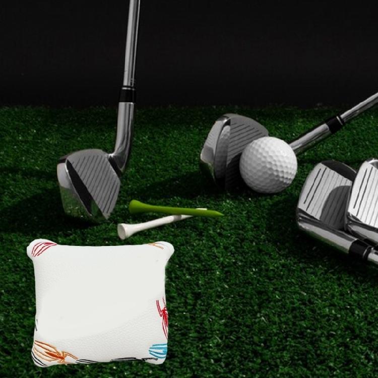 Чехол для головки клюшки для гольфа Магнитная застежка Водонепроницаемый Кожаная текстура Квадратные Паттеры-молотки Магнитная пятка Рукоятка Чехол для клюшки-паттера