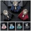Polyester Rhinestone Bow Tie Solid Color Shirt Collar Luxury Ribbon Bow Tie  Daily