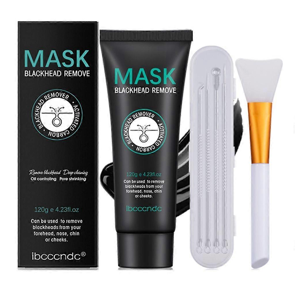 Blackhead Remover Mask Kit with Brush Extractor for Face Nose Pores Acnes
