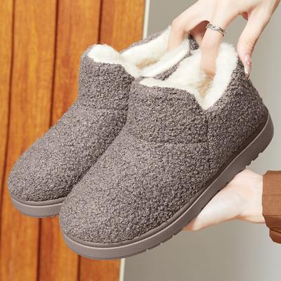 Женская обувь Хлопковая обувь Универсальные зимние ботинки Флисовые хлопковые ботинки Женские ботинки Повседневные ботильоны