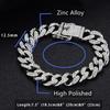 Hip Hop Shiny Cuban Link Chain Bracelets Women Men Rhinestone Chain Bracelets Punk Wristband Jewelry Gift