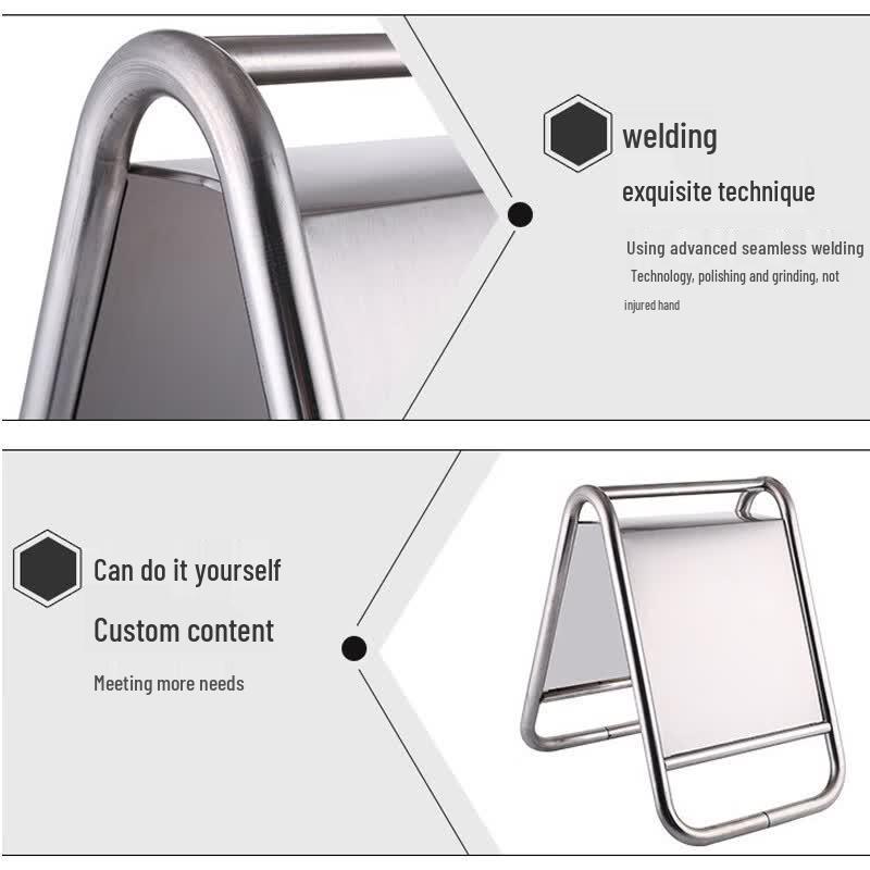 Bingyu Stainless Steel A-Frame Warning Sign
