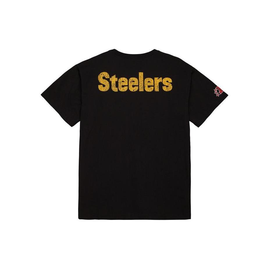 Mitchell Ness T-Shirts Men's Black Crew Neck Moderate TCRW5526-PSTYYPPPBLCK