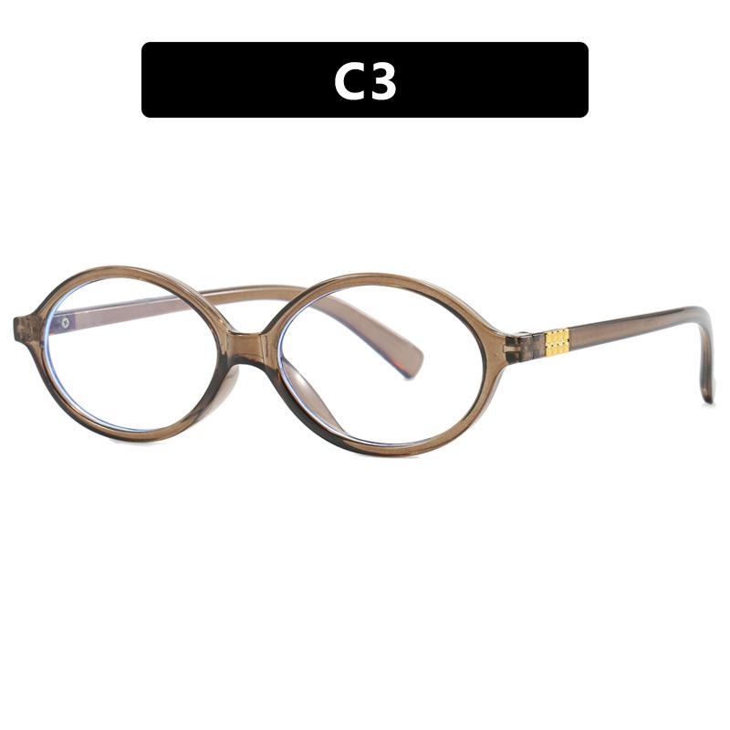 Oval Small Frame Plain Glasses Personalized Anti-blue Light Glasses Eye Protection Korean women Optical Spectacle Eyeglass