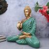Полимерный мрамор Медитирующий Будда Гаутама Будда Статуэтка Лорда/Идол/Мурти Подарочные товары Экспонат для Домашнего Декора Украшения Подарки (Морской зеленый - 14 дюймов)