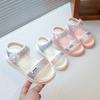 Летние сандалии Новая мода Универсальная обувь для девочек Комфортная обувь на мягкой подошве Дышащая детская обувь Изысканные блестки Красивая обувь принцессы