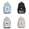Do One Whatever Wants Letter Print Backpack Large Capacity Nylon Student Bag