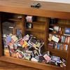 Mini Bookshelf Miniature Library Miniature Shake Away Your Anxiety Book Display Cabinet Bookcase Decoration Home Decor Gift