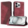 For iPhone 15 Pro Max Leather Case 7-Shaped Pattern Wallet Stand Shockproof Phone Cover