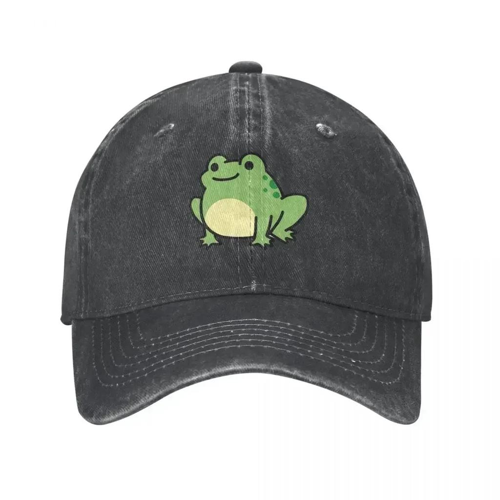 Frog Baseball Caps Snapback Denim Fabric Hats Outdoor Adjustable Casquette Sports Baseball Cowboy Hat for Unisex