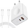 30W Wall Charger - QC 3.0+ PD 20W with 1M USB-C Cable for Xiaomi 12 12X 12 Pro 12 Lite 12T Pro 12T