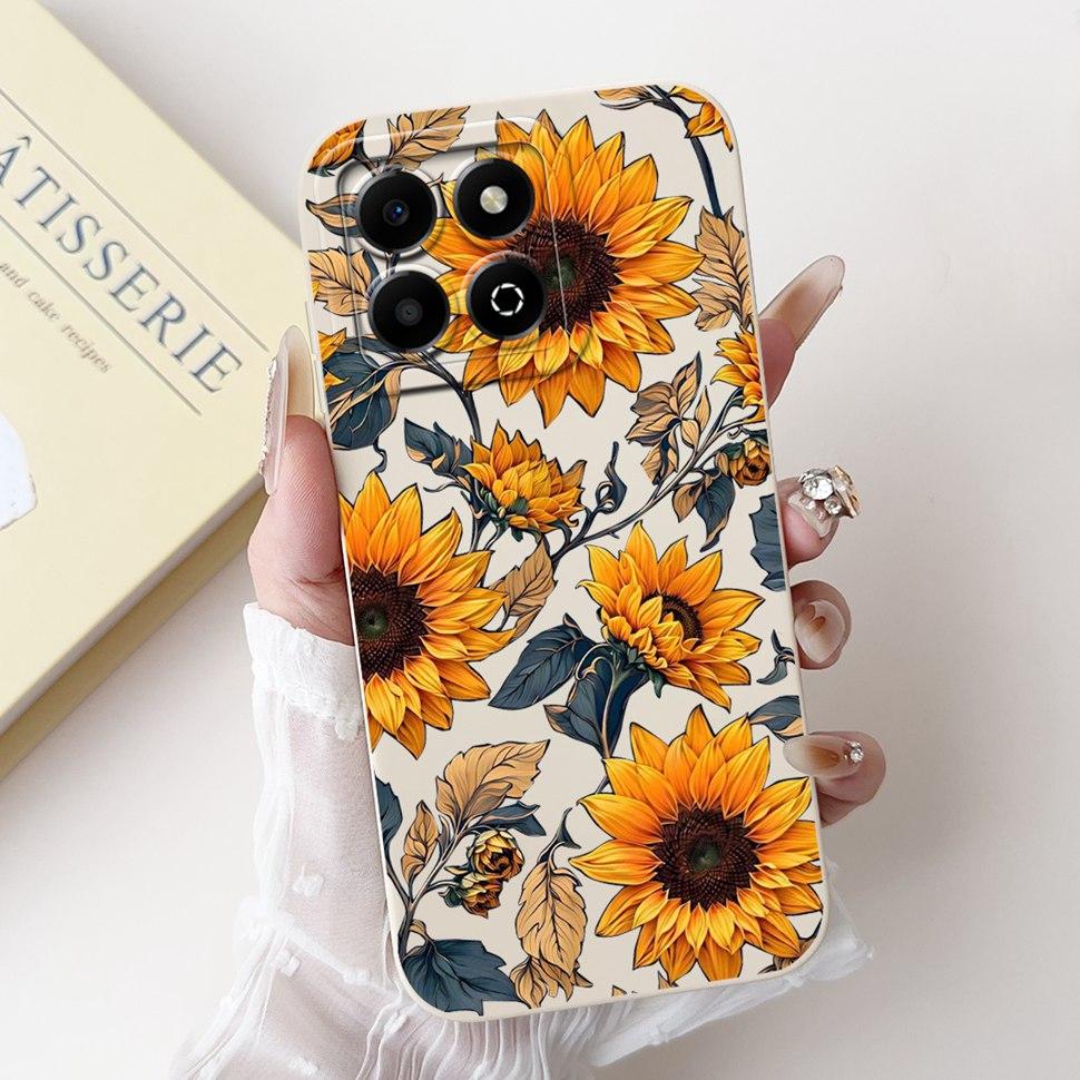 Colorful Flower Case For Honor X6b Coque Silicone Soft Cover For Huawei Honor X 6b 6a X6A Phone Cases Covers Bumper