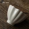 Chinese Grass Ash Tea Cup Ceramic Cups Handmade Petals Teacup Teaware Porcelain Gift Jingdezhen Pair Infusers Home Aesthetic Set
