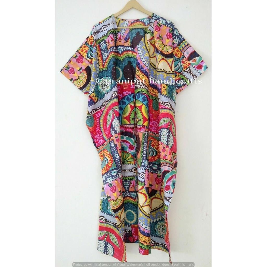 Индийское длинное хлопковое платье с принтом афгани плюс размер макси женское платье-кафтан CKFTN-SCRN-FULL-BUYIT-053