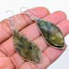 Лабрадорит Драгоценный камень Ручная работа 925 Стерлинговое серебро Ювелирное изделие Серьга 2,36" GK-4778
