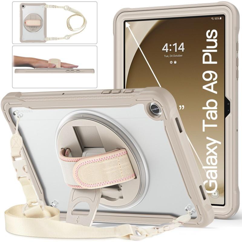 Tablet Case IPad 10th Gen Tab A9 Plus 360 Rotating Stand Matte Clear Shockproof Protective Cover