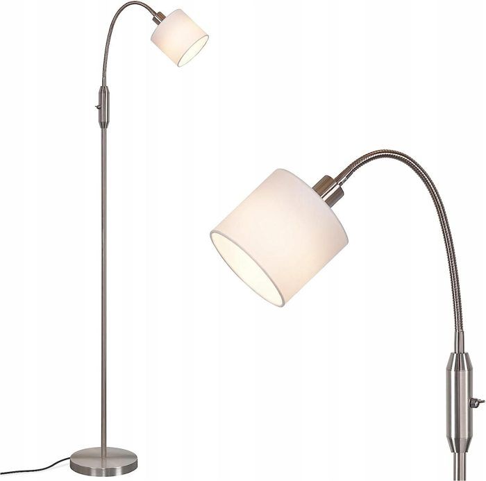 Lampadaire - NETTLIFE - Lampe Arc - E14 - Métal argent - 163 cm
