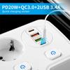 Удлинитель, розетка переменного тока европейского стандарта, удлинитель для умного дома, электрический адаптер, настенная вилка, преобразователь, быстрая зарядка через USB