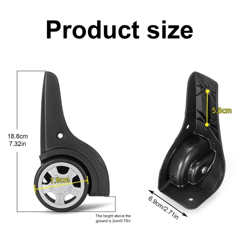 1 пара колес для чемодана, сменные колеса для багажа, колеса для самолета, сменные колеса для чемодана для ремонта