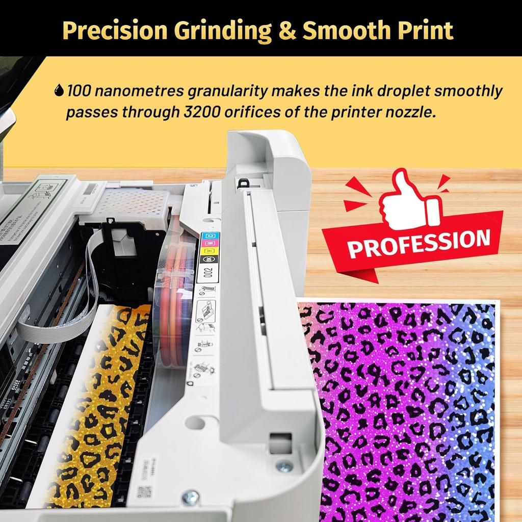 TransOurDream Tru-Sublimation Ink 337ML Autofill Bottles for ET-2400 ET-2720 ET-2760 ET-2750 ET-4800 ET-2800 ET-2803 ET-2850 Inkjet Printers Heat