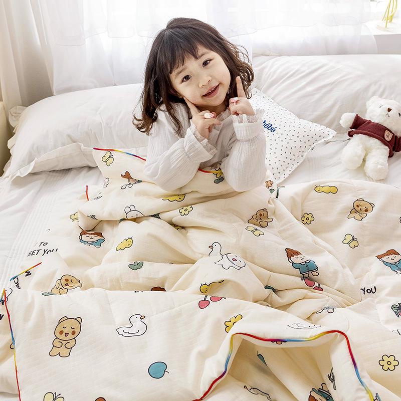 Новая вафельная пряжа, хлопковое детское летнее одеяло, двухслойная пряжа, воздухопроницаемый чехол