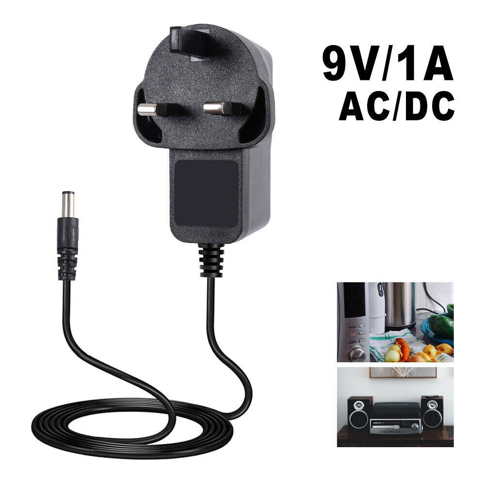 AC/DC 9 В, британская вилка, адаптер питания, преобразователь заряда, универсальный 9 В 1 А, 5,5x2,1 мм