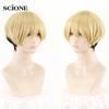 Anime Tokyo Revengers Cosplay Wig Matsuno Chifuyu Cosplay Golden Wig Heat Synthetic Fiber Hair + Free Wig Cap Role Play