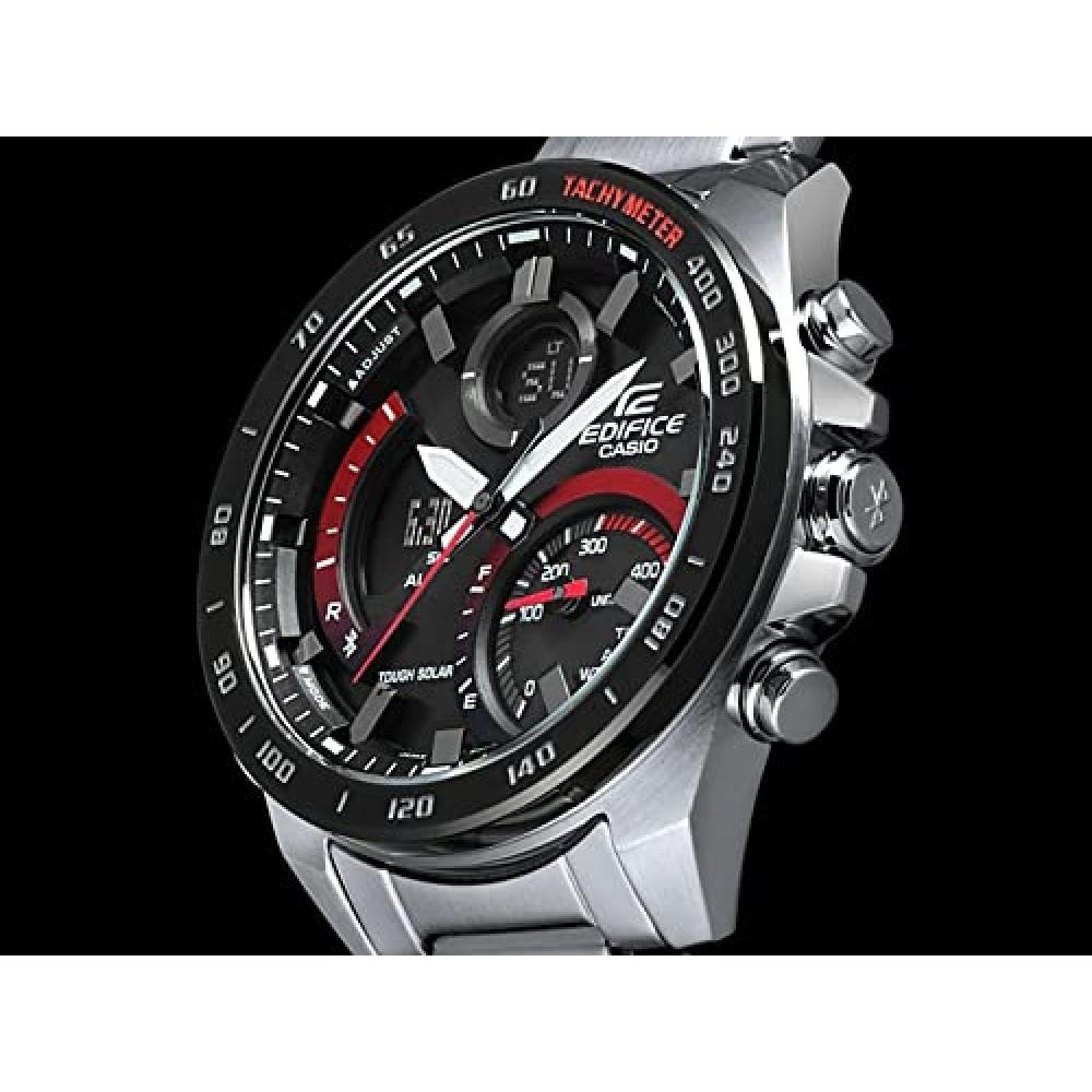 EDIFICE CASIO Casio Bluetooth смартфон связанный Tough Solar ECB-900DB-1A хронограф календарь аналоговые цифровые черные красные деловые часы спортивные часы Sta