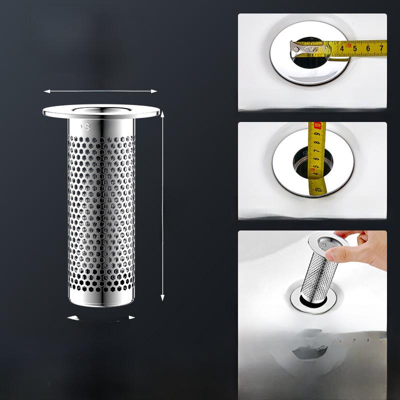 Всплывающий слив для раковины с сеткой-фильтром и заглушкой против запаха