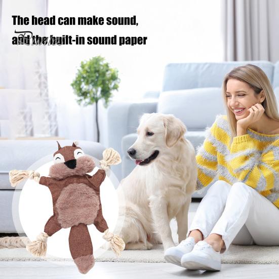 Игрушка для домашних животных, плюшевая лиса, енот, белка, игрушка для жевания, интерактивная игрушка для домашних животных, устойчивая к укусам, чистка зубов, игровая игрушка для кошек, собак